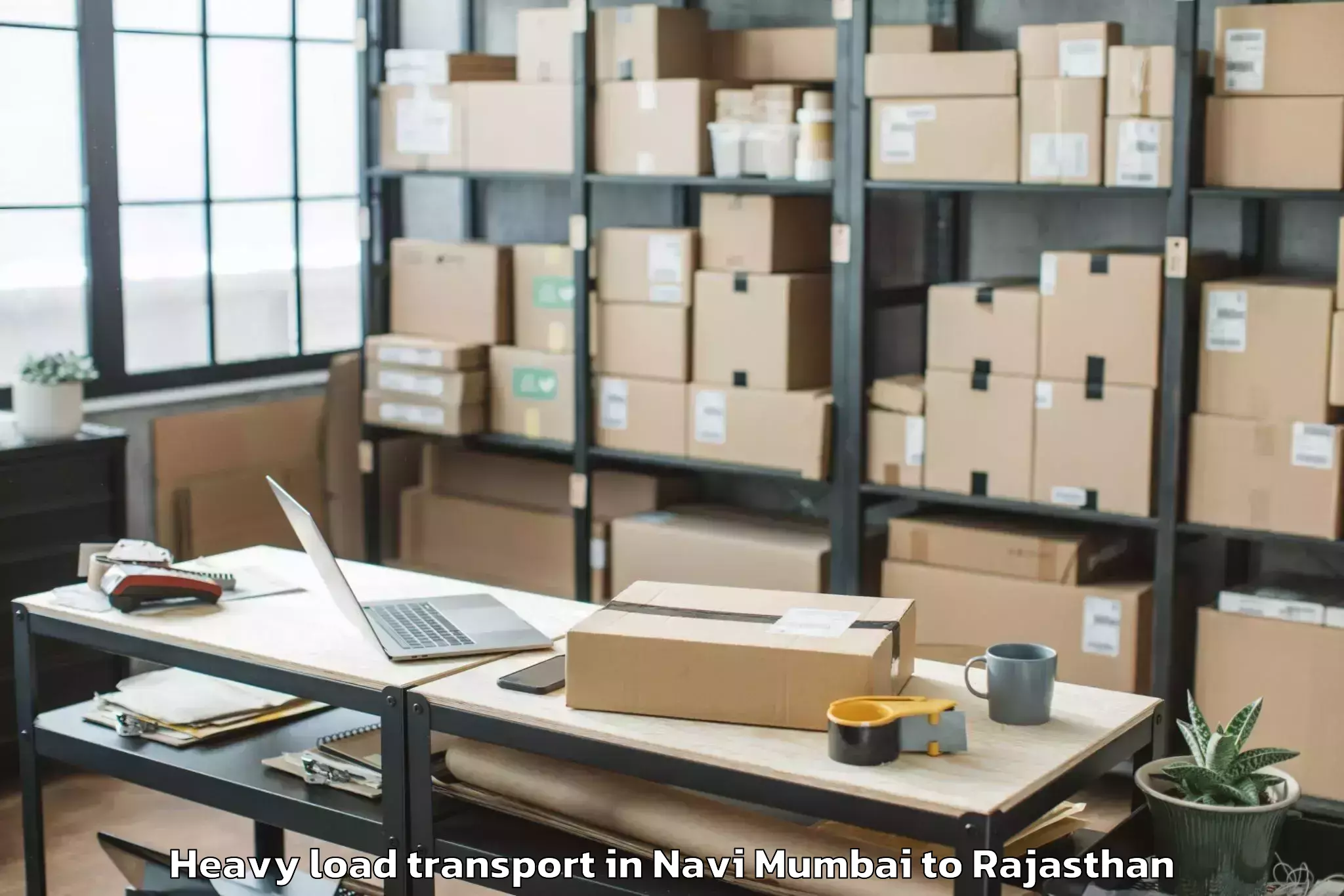 Top Navi Mumbai to Kotputli Heavy Load Transport Available